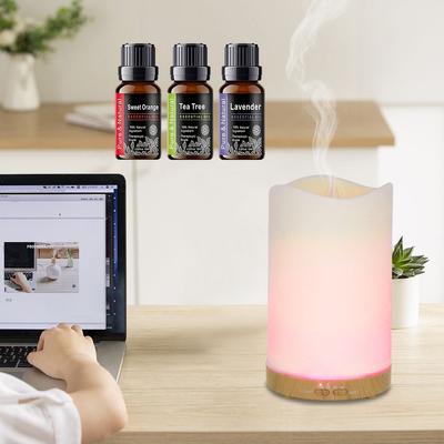 For Home Air Ultrasonic Aroma Humidifer 3-in-1 Essential Oils Diffuser Smart Auto Shut-Off, 7-Color LED Lights with 3 Oils