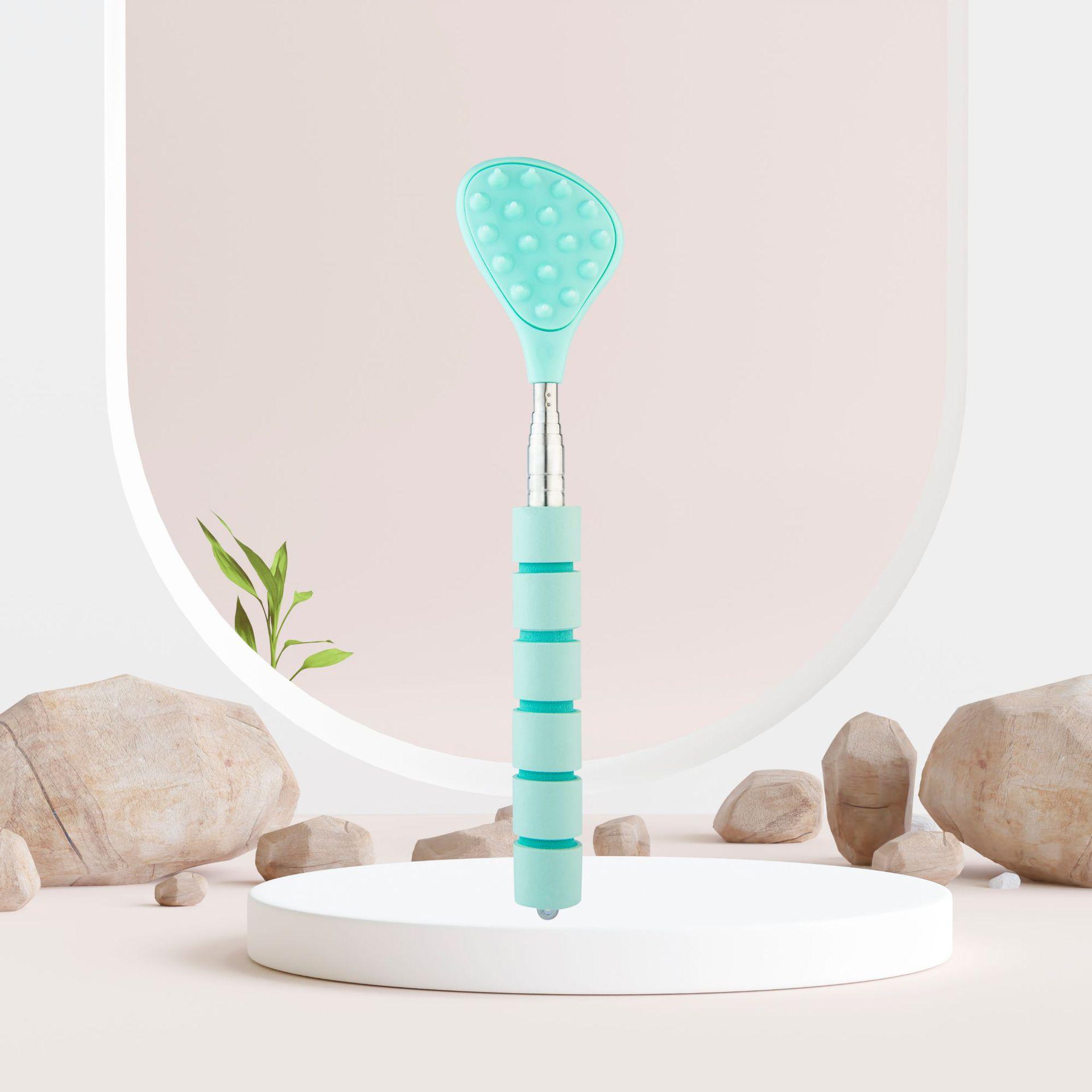 

1 шт. Массажная щетка для питомцев с телескопической ручкой, Успокаивающая щетка для кошек, Артефакт для чесания спины 1PCS