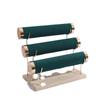 Solid Wood Two-Tier Jewelry Display Stand for Bracelets and Watches