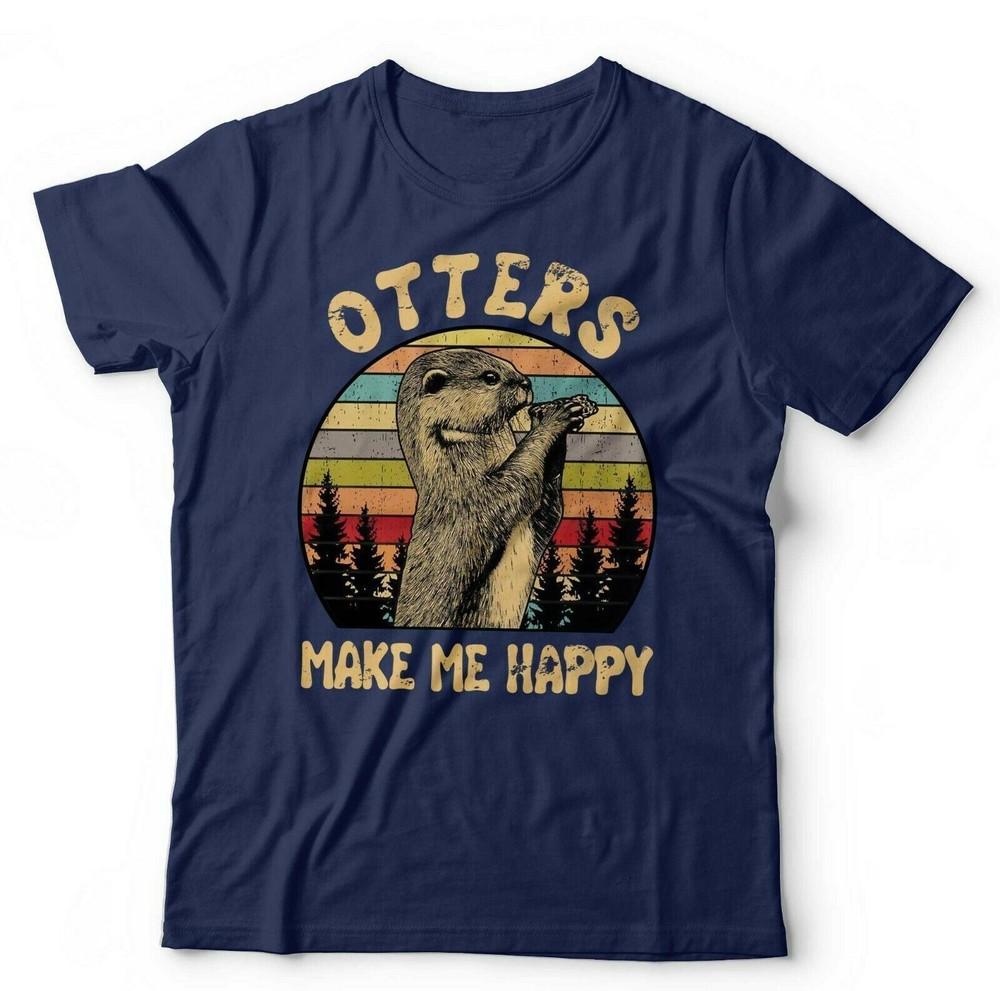 Otters Make Me Happy Tshirt Unisex Kids Wildlife Cute Furry Animals S