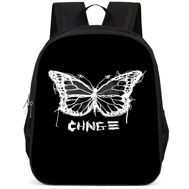 Large Capacity 15 Inch Lightweight Butterfly School Backpack For Kids Oxford Fabric