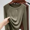 Modal Long-sleeved Women's Summer New Slim-fitting Round Neck Inner Bottoming Shirt Versatile Top