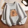 Funny Children's Sweatshirt Pullover Spring Trendy Kawaii Capybara Crew Neck Graphic Print Hoodie Boy/Girl Kids Hoody