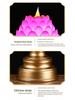 LED Lotus Flame Lamp: Floating Candle Holder with Plug-in/Battery Options, Ideal for Home or Buddha Offerings