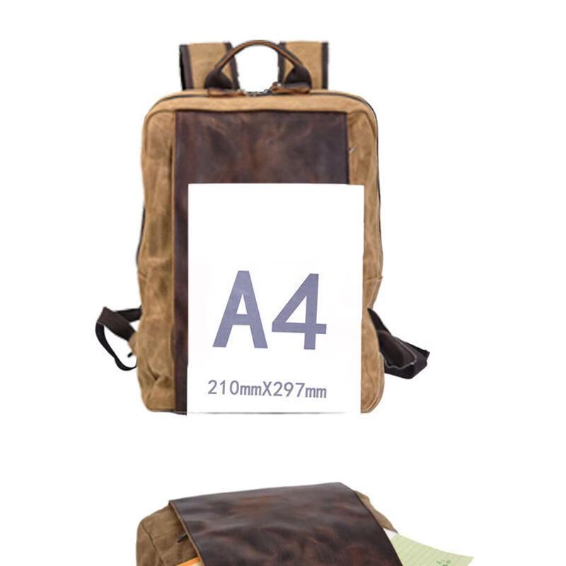 Men's Vintage Crazy Horse Leather Backpack