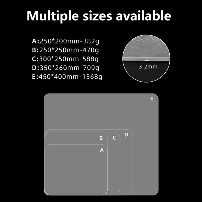 Transparent Glass Gaming Optical Mouse Pad E-Sport Fps Gamer Accessories Professional Mouse Mat Mousepad For Laptop Pc Computer
