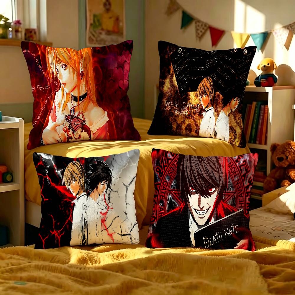 D-Death Note Personalized Pillow Cover Kids Bedroom Wild Party Decor Pillowcase kid Birthday shower Gift