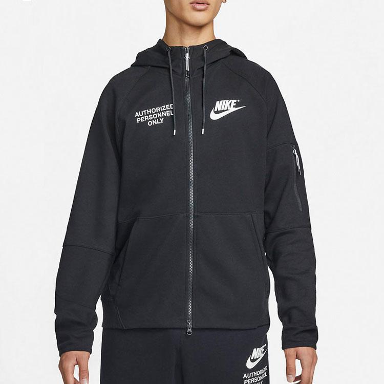 Nike Training Sports Logo Casual Hooded Jacket Men Outerwear Black DM6549-010
