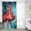 Piękny obraz konia Zasłony okienne do salonu Luksusowa dekoracja sypialni Zasłony Kuchenne zabiegi okienne Zasłony