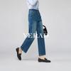 Women's High-Waist Loose Fit Straight Leg Ankle Jeans