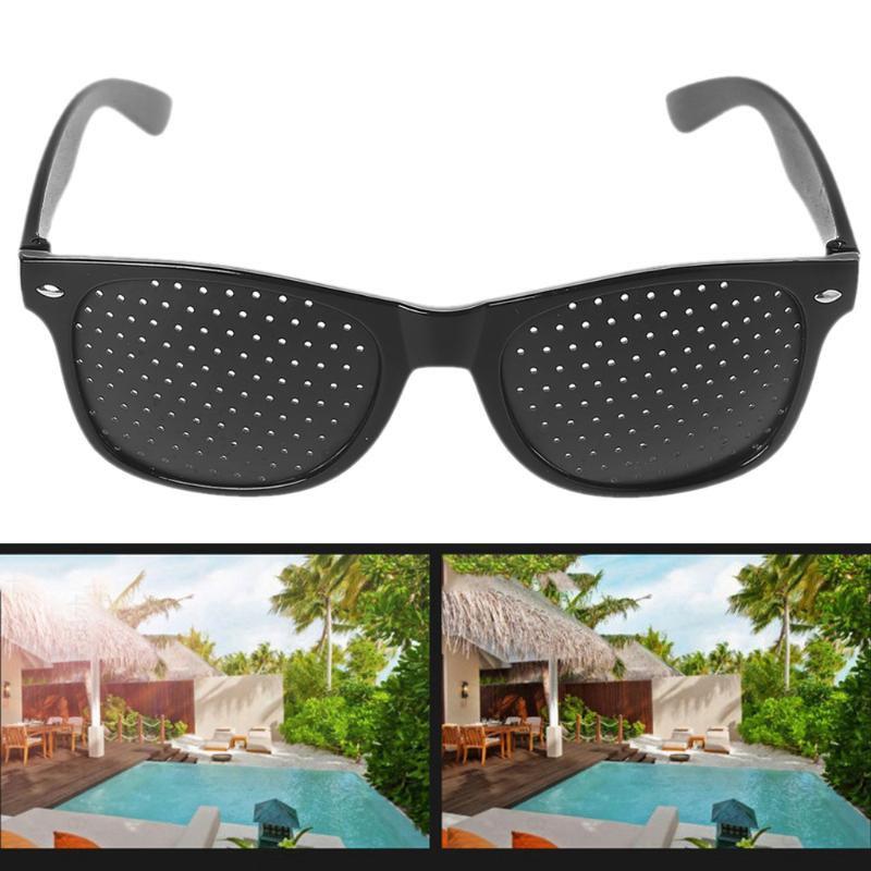 Vision Care Pinholes Glasses Eye Exercise Eyeglasses Eyesight Astigmatism Improve Black GZW
