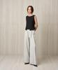 RE RHEE Pleated Wide Trousers Ecru