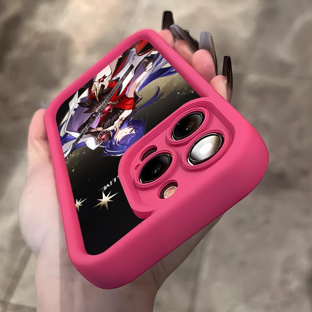 HSR Acheron Thicken TPU Mobile Phone Case for iPhone 17 16 15 14 13 12 11 Air Pro Max Plus Colorful Cover