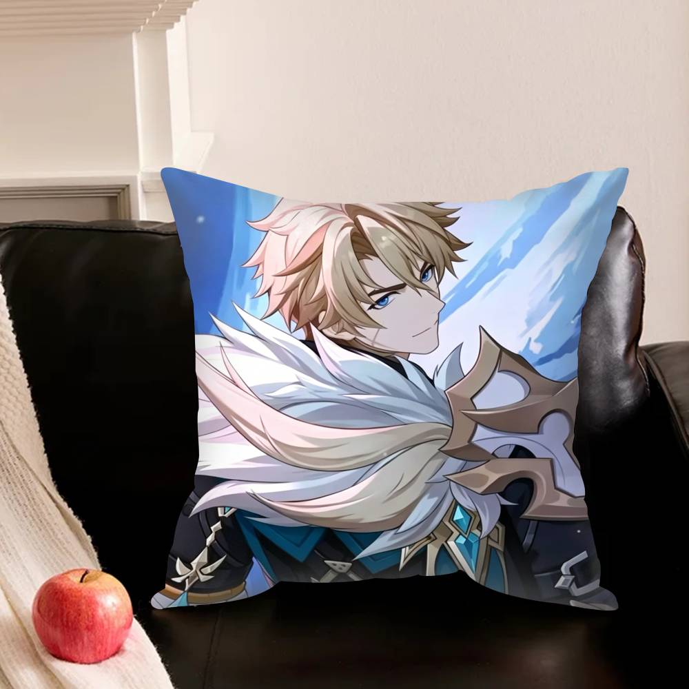 For Varka G-Genshin-N Pillowcase Living Room Sofa Cushion Cover Bedroom Room Bed Pillow Cover Home Decoration
