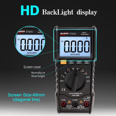 WinAPEX 6000 Counts Digitalmultimeter Vollschutz Mini DMM Multifunktionales Handmultimeter