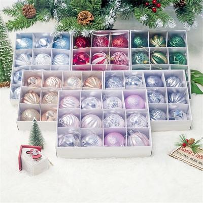 Christmas Hanging Balls Durable Exquisite Lightweight Xmas Baubles Ornaments Christmas Tree Party Home Hanging Decoration Christmas Decor Balls