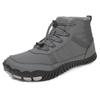 Men's Waterproof High-Top Winter Snow Boots, Warm Anti-Slip Velvet-Lined Hiking Shoes