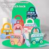 Baby Montessori Fun Unlocking Color Shape Sorters Toys Transport Car Kindergarten Kids Early Educational Enlighten Toy Gifts