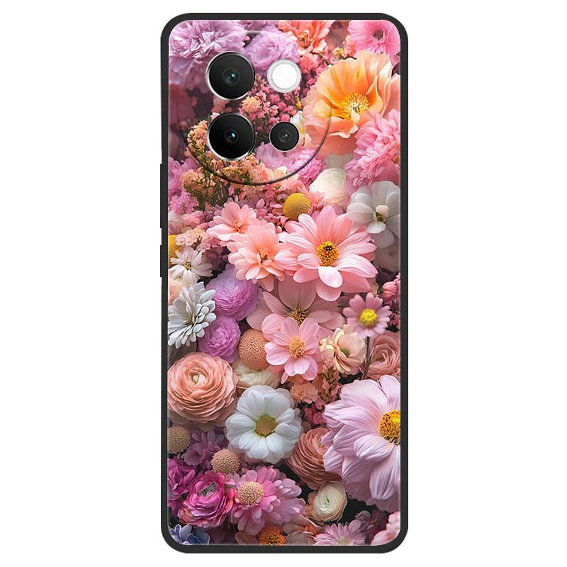 For Vivo V40 Lite 5G Case Marble Soft Matte Silicone Back Cover For Vivo V40 Lite V40Lite Full Coverage Phone Shell 6.78" Coque
