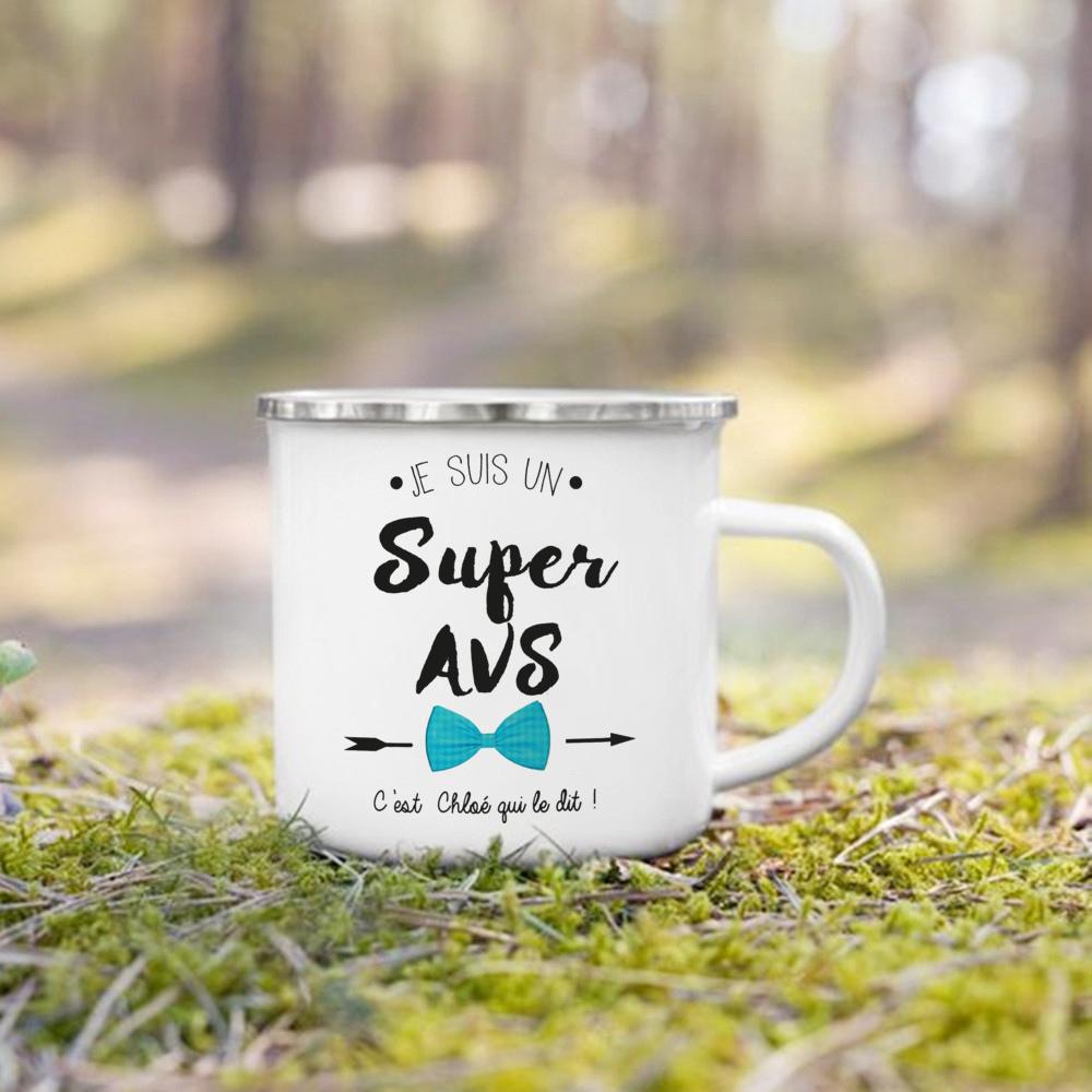 French Print Mugs Creative Coffee Cups Drinks Water Enamel Cup School Handle Drinkware Gifts for Maitresse/Maitre/Atsem/Aesh/Avs