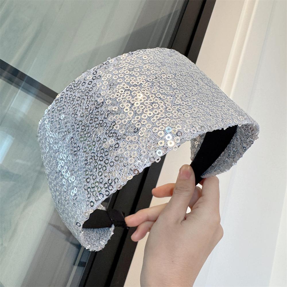 

1 шт. Блестящая повязка на голову с широкими полями для праздничной вечеринки, бронзовая блестящая повязка для волос, макияж, диадемы, аксессуары для волос, женские