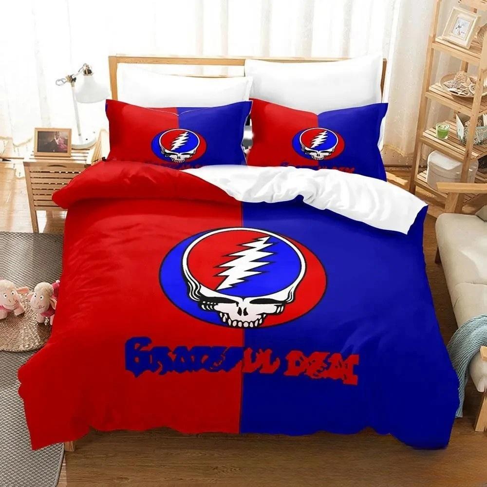 Fashion Rock Band G-Grateful Dead Bedding Set Cute Quilt Cover Bed Cover With Pillowcase Twin Single Queen King Size Boys Adults
