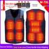Unisex Ten-Zone USB Heated V-Neck Vest, Down Cotton Electric Heating Jacket