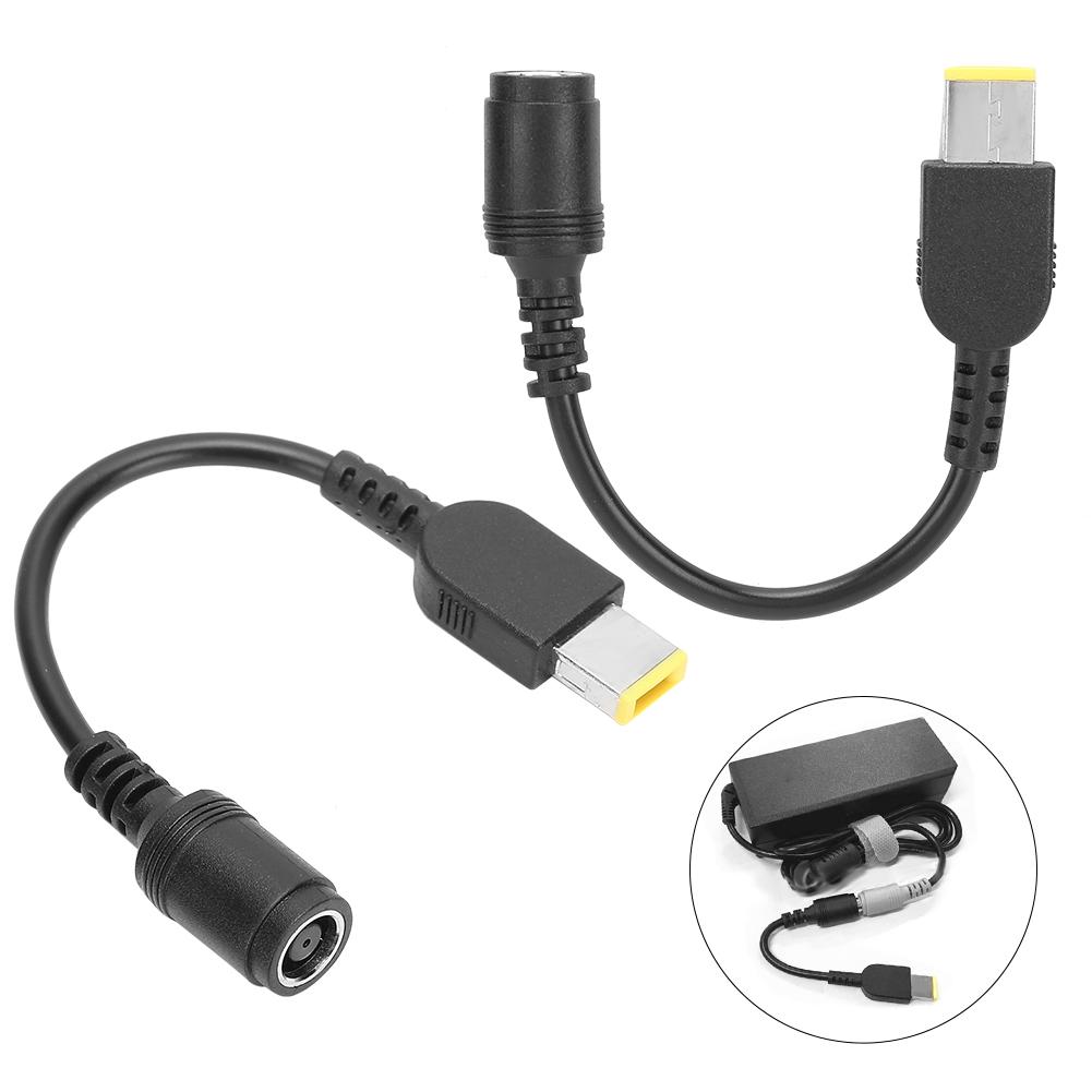 2 Stück Stromwandler-Kabeladapter 5,5 x 2,1 mm Rund auf 7,9 x 5,5 mm Quadratisch für Lenovo ThinkPad X1/X240/G405