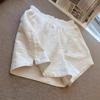 American Retro High Waist White Casual Wide-Leg Women's Shorts