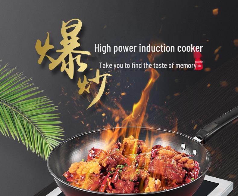 4G Life 3500W High-Power Induction Cooker: Stainless Steel Flat Desktop with Button Control for Home & Commercial Use