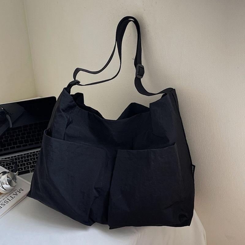 Summer small bag women's versatile shoulder oblique span bag casual tote retro tote solid color bag