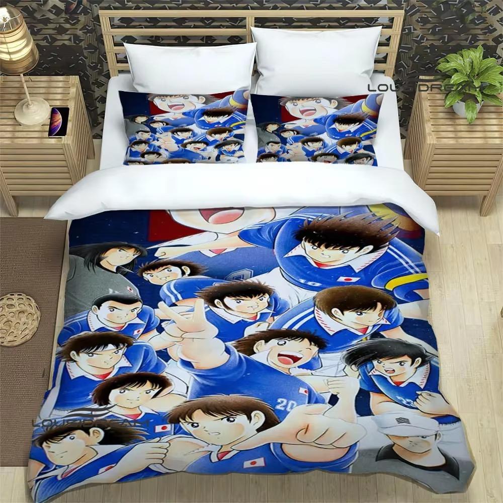 Captain Tsubasa Cartoon Bedding Sets Exquisite Bed Supplies Set Duvet Cover Bed Comforter Set Bedding Set Luxury Birthday Gift
