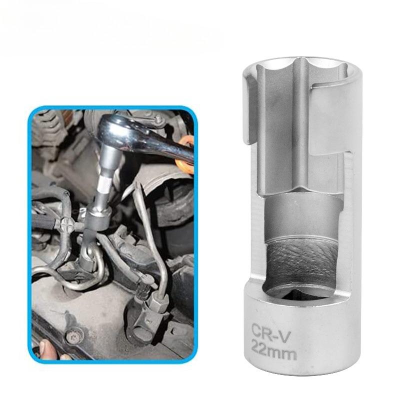 9pcs 10-22mm Oil Pipe Car Wrench Removal Tool Kit Oil Pressure Sending Unit Removal Kit Oxygen Sensor Wrench Removal Tool