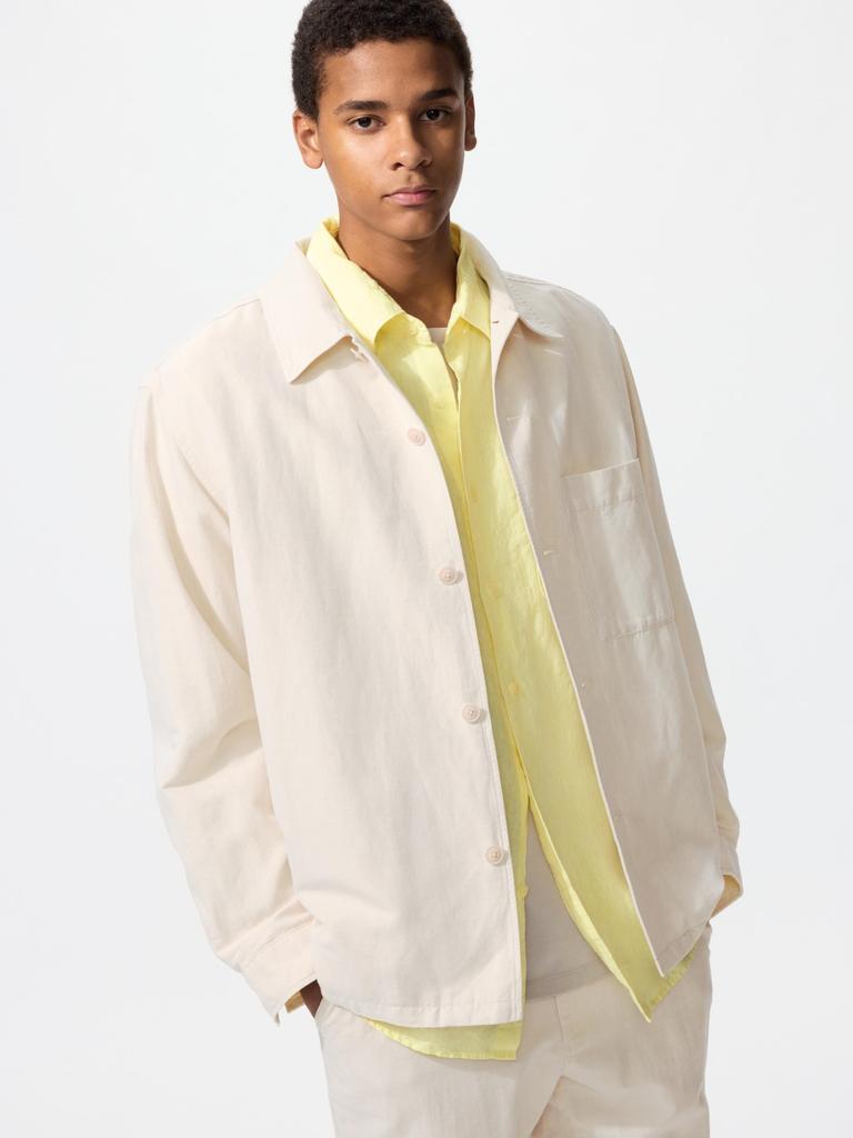 Uniqlo Japan Cotton Linen Shirt Jacket