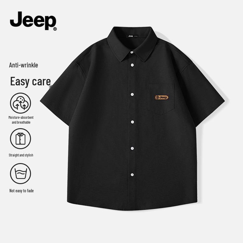 JEEP Men s Summer Oxford Short Sleeve Shirt XL