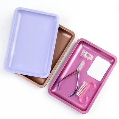 1 Stück Quadratisches Kosmetik-Aufbewahrungsfach Nagelkunst Maniküre-Platte Pinzette Nagelscheren Stifte Behälter Künstliche Nägel Schale Werkzeuge beautilux Fach