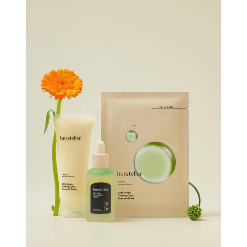 Little Drops Calming Days Ampoule 45ml + 10 Masks + 100ml Ampoule Cream