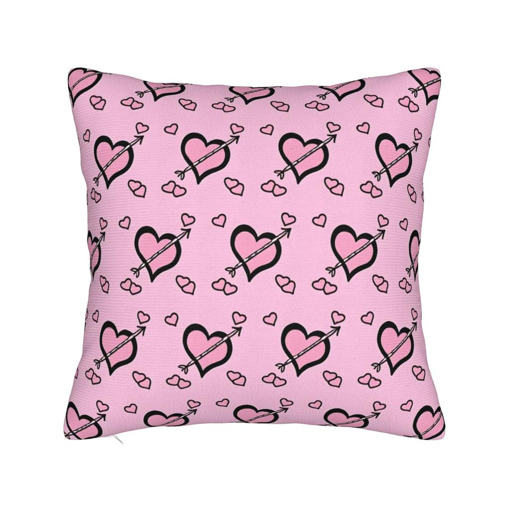 Black&Pink Colors Art Pillow Case Kawaii Pillow Cover Custom Pillowcases For Sofa Home Decor