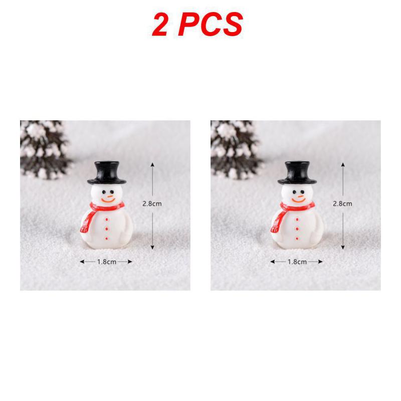 Christmas Figurines Dollhouse Ornament Home Decorations Fairy Garden Micro Landscape Deer Xmas Tree Santa Claus Snowman