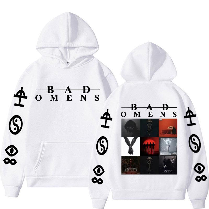 Limited Band Bad Omens Concert Tour Album Cover Hoodies Men Women Hip Hop Fashion Pullovers Sweatshirt Fleece Long Sleeve Hoodie