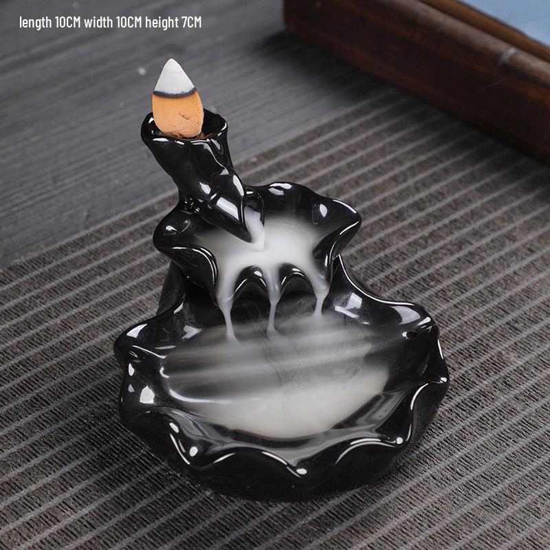 Buddha Hand Ceramic Backflow Incense Burner Aromatherapy Ornament