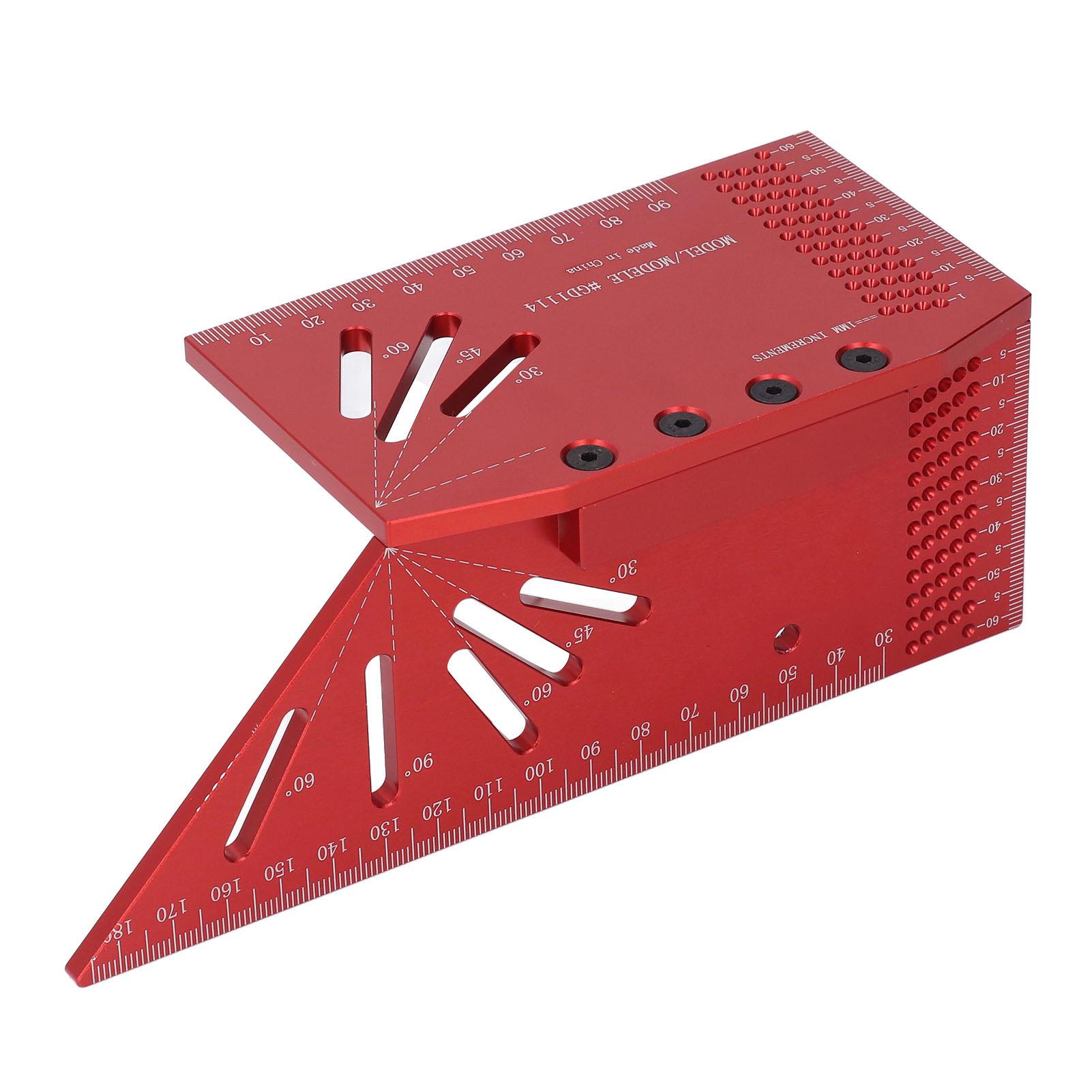 

Square Measurement Ruler Multifunctional Aluminium Alloy 30 45 60 90 Degree 3D Mitre Angle