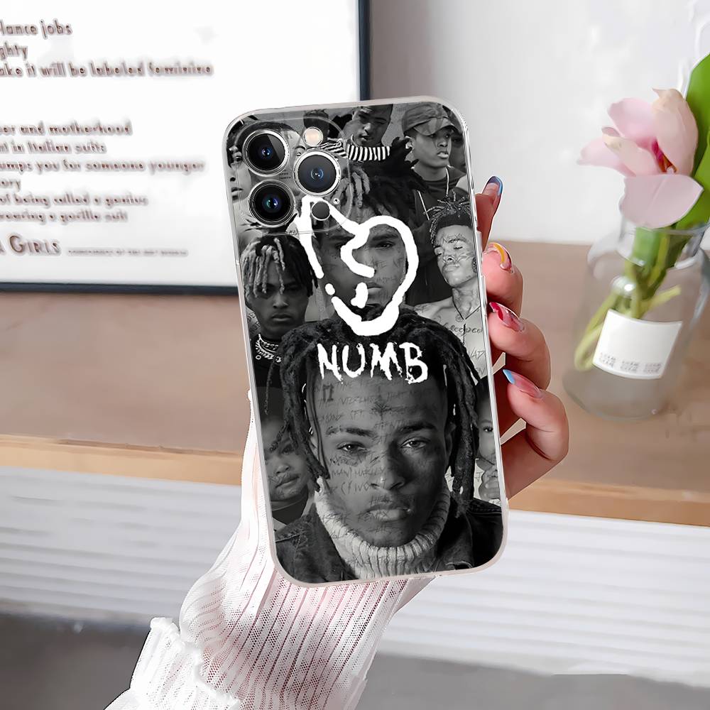 Rapper X-XXXTentacionS Transparent Phone Case For IPhone 16 15 14 13 12 11 Pro Max Plus Soft Cover
