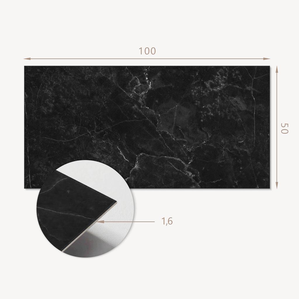 Panel Pcv Z Motywem Łatwa Dekoracja Do Jadalni 100X50 Cm Wzór Marmurowy Z Żyłkami