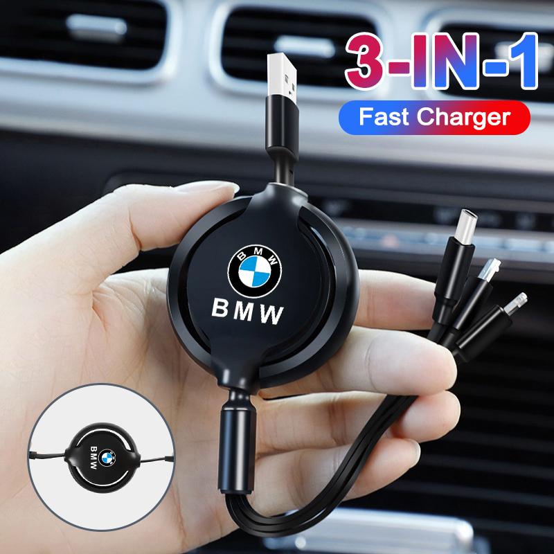 Car USB Cable Type C Micro USB Fast Charging Cable For BMW 50th Anniversary 1 3 5 7 series E83 F16 E70 BMW M M3 M5 Performance npmk56