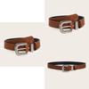 Textured Retroinspired Brown Belt With Distinctive Embossed Print Design