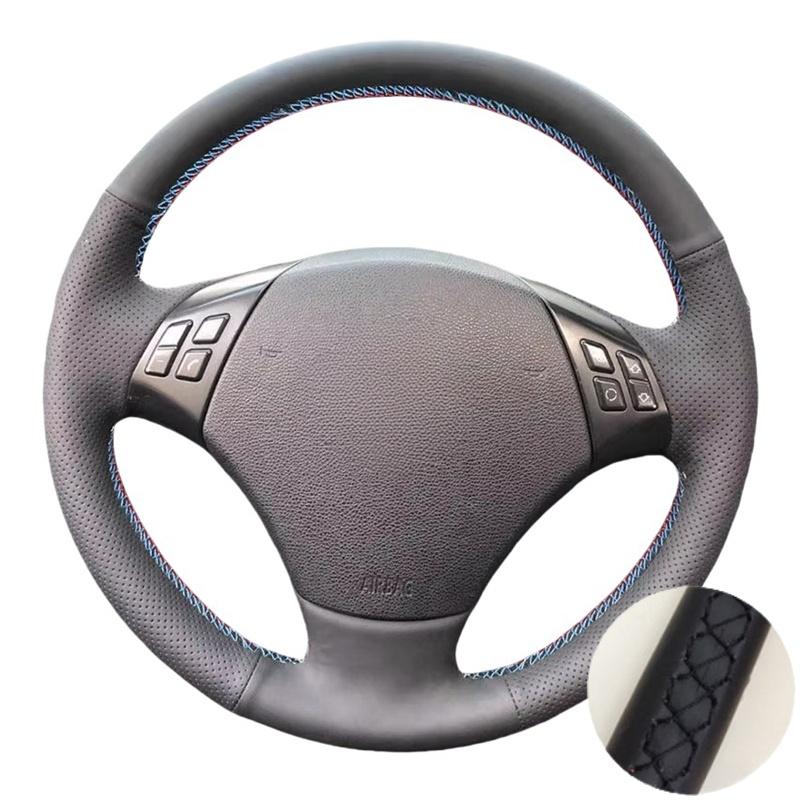For BMW 3 Series E90 E91 2005-2011 X1 E84 2010-2013 Perforated Leather Hand-stitched Car Steering Wheel Cover Protective Trim