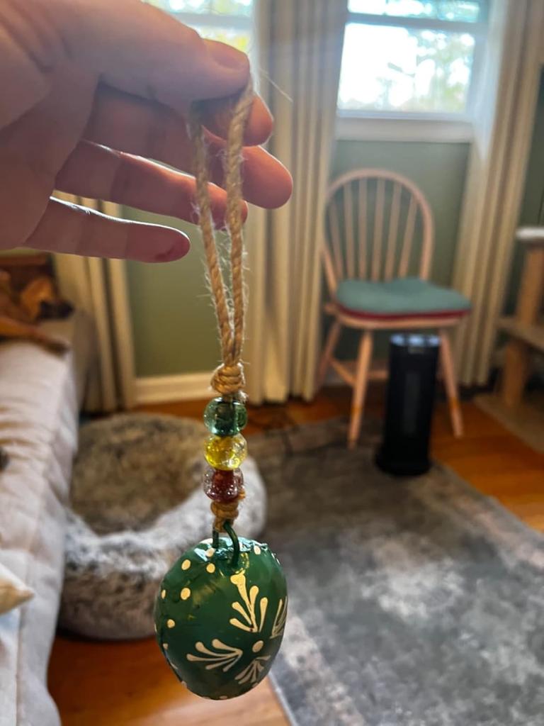 Handmade Boho Wind Chimes with Bells, Set of 5 Vintage Cowbells for Garden, Porch, and Wall Decor, Eco-Friendly Gift