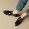Fashion New Spring Split Leather Loafers Woman Shoes Chunky Heel Round Toe Shoes for Women Ladies Shoes Casual Low Heel Women Pumps