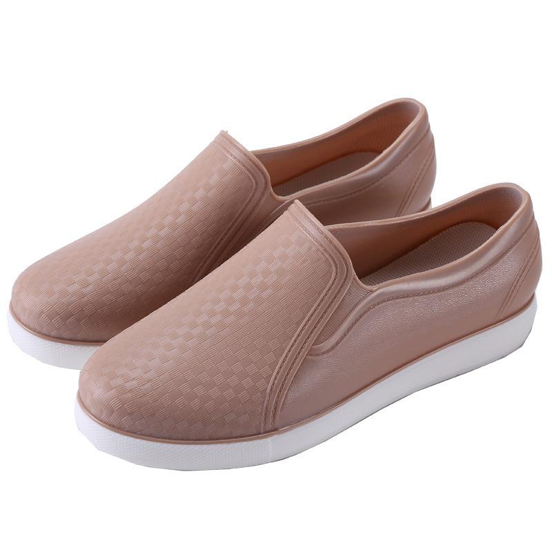 Fashion Rain Shoes Female Adult Low-top Non-slip Shallow Mouth Kitchen Waterproof Shoes Thick-soled Short Tube Work Rubber Shoes Water Boots